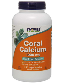Now Foods Wapno Koralowe (Coral Calcium) - Wapno Z Koralowca 1000 Mg (250 Kaps.)