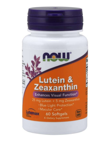 Now Foods Luteina 25 Mg I Zeaksantyna 5 Mg (60 Kaps.)