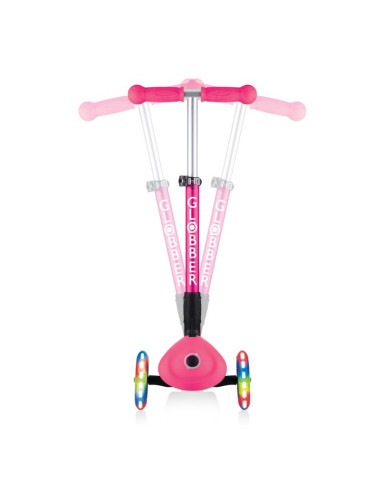 Hulajnoga 3-kołowa globber foldable lights fuchsia jr