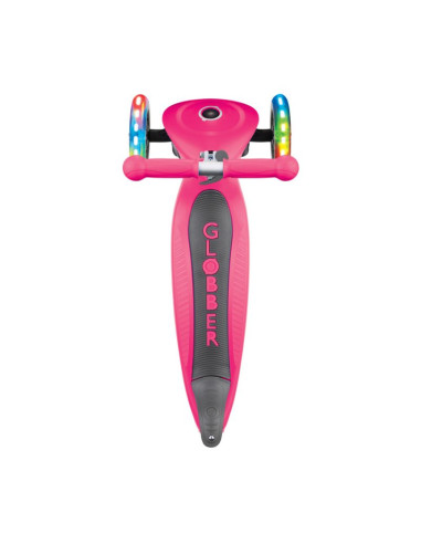 Hulajnoga 3-kołowa globber foldable lights fuchsia jr