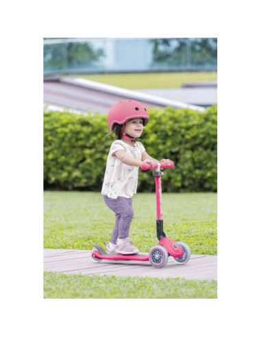 Hulajnoga 3-kołowa globber foldable lights fuchsia jr