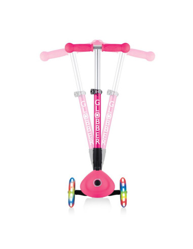 Hulajnoga 3-kołowa globber foldable lights fuchsia jr
