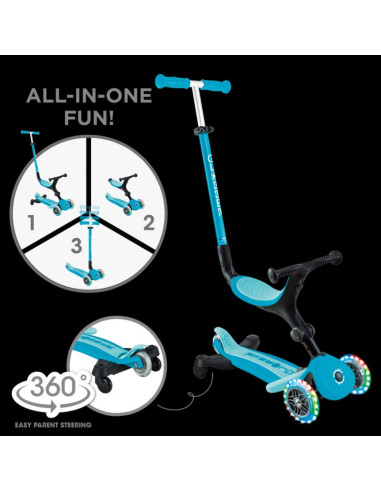 Hulajnoga z siedziskiem jeździk go•up active lights 360 (749-300)