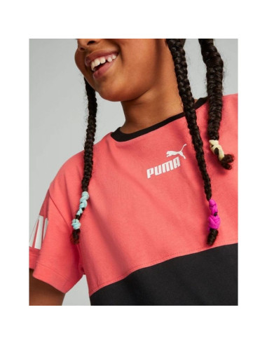 Koszulka puma power colorblock jr