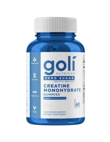 Goli Nutrition Creatine Monohydrate Zero Sugar - Kreatyna Monohydrat - Żelki Bez Cukru (60 Żelek)