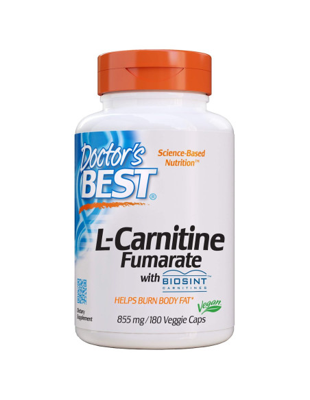 Doctor's Best L-Carnitine Fumarate - Fumaran L-Karnityny 855 Mg (180 Kaps.)