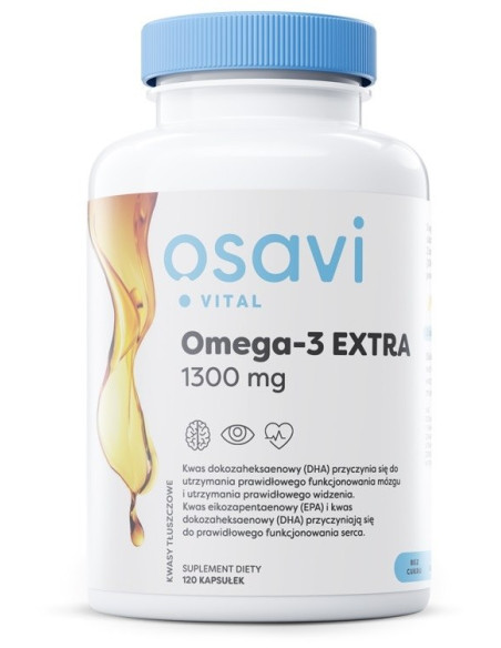 Osavi Omega-3 Extra, 650 Mg - Smak Cytrynowy (120 Kaps.)