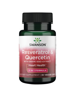 Swanson Resveratrol + Kwercetyna (30 Kaps.)