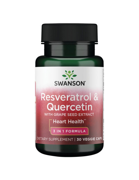 Swanson Resveratrol + Kwercetyna (30 Kaps.)
