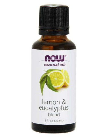 Now Foods Lemon & Eucalyptus Blend - Olejek Cytrynowy, Olejek Eukaliptusowy I Olejek Z Trawy Cytrynowej (30 Ml)