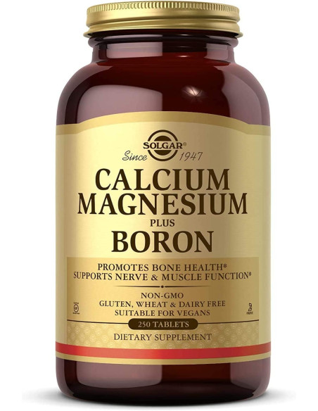 Solgar Calcium Magnesium Plus Boron - Wapń, Magnez Plus Bor (250 Tabl.)