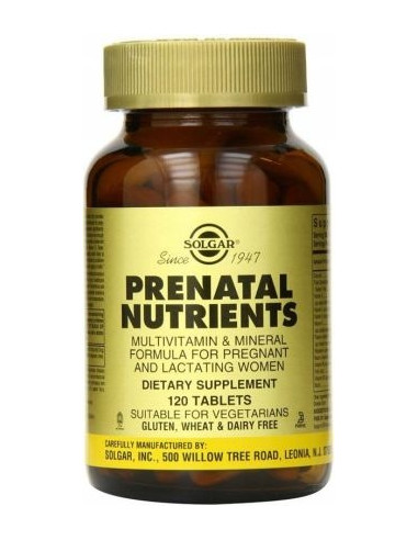 Solgar Prenatal Nutriens - Witaminy I Minerały Prenatalne (120 Tabl.)