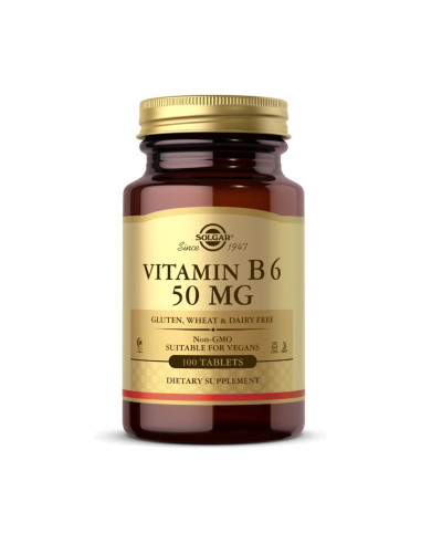 Solgar Vitamin B6 - Witamina B6 50 Mg (100 Tabl.)