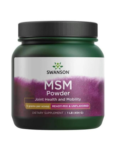 Swanson Siarka Msm - Metylosulfonylometan W Proszku (454 G)