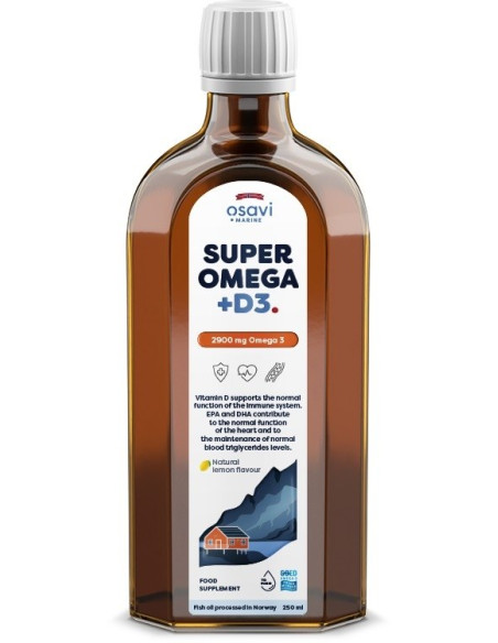 Osavi Super Omega +D3, 2900 Mg - Smak Cytrynowy (250 Ml)