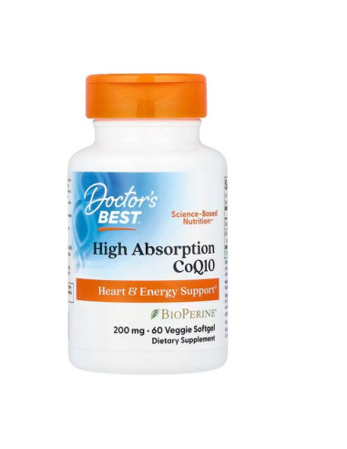 Doctor's Best Koenzym Q10 200 Mg I Piperyna Bioperine - Vegetarian (60 Kaps.)