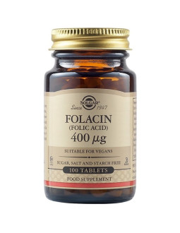 Solgar Folacin (Folic Acid) - Kwas Foliowy 400 Mcg (100 Tabl.)