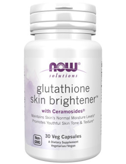 Now Foods Glutathione Skin Brightener With Ceramosides - Rozjaśniacz Skóry (30 Kaps.)