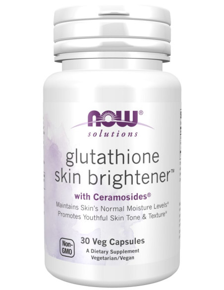 Now Foods Glutathione Skin Brightener With Ceramosides - Rozjaśniacz Skóry (30 Kaps.)