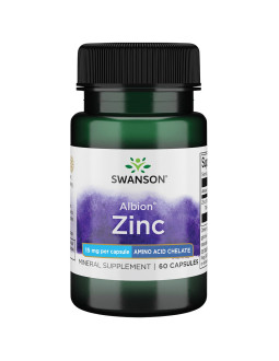 Swanson Albion Chelat Cynku 15Mg (60 Kaps.)