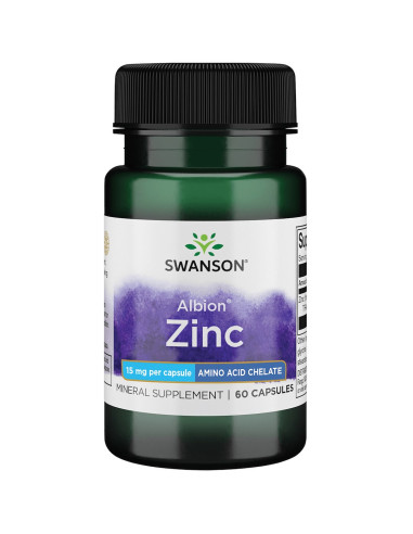 Swanson Albion Chelat Cynku 15Mg (60 Kaps.)