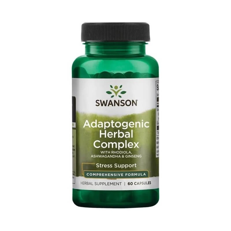 Adaptogenic Herbal Complex with Rhodiola, Ashwagandha & Ginseng (60 kaps.)