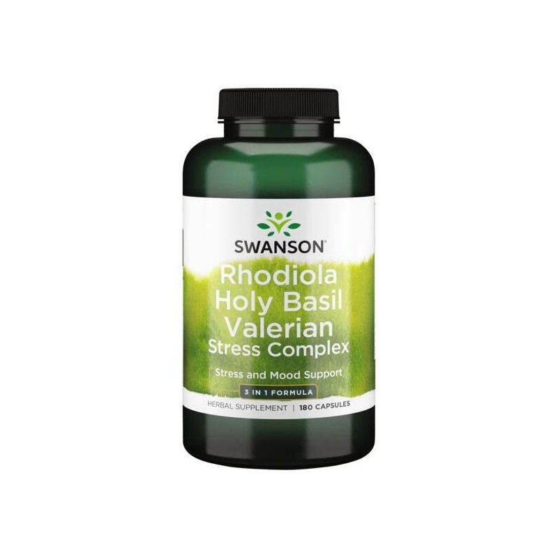 Rhodiola Holy Basil Valerian Stress Complex (180 kaps.)