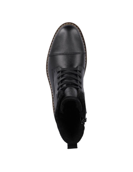 Skórzane botki ocieplane wełną rieker m rkr296