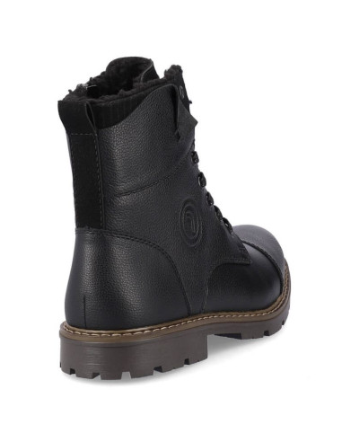 Skórzane botki ocieplane wełną rieker m rkr296