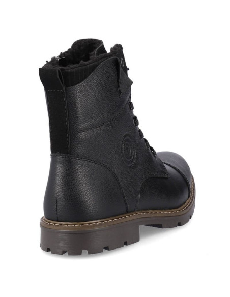 Skórzane botki ocieplane wełną rieker m rkr296