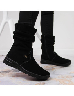 Skórzane botki ocieplane rieker w 2