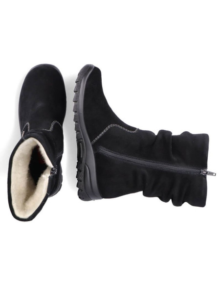 Skórzane botki ocieplane rieker w