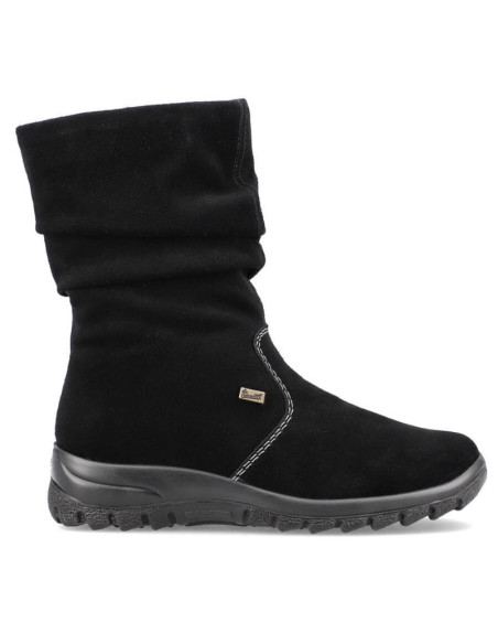 Skórzane botki ocieplane rieker w