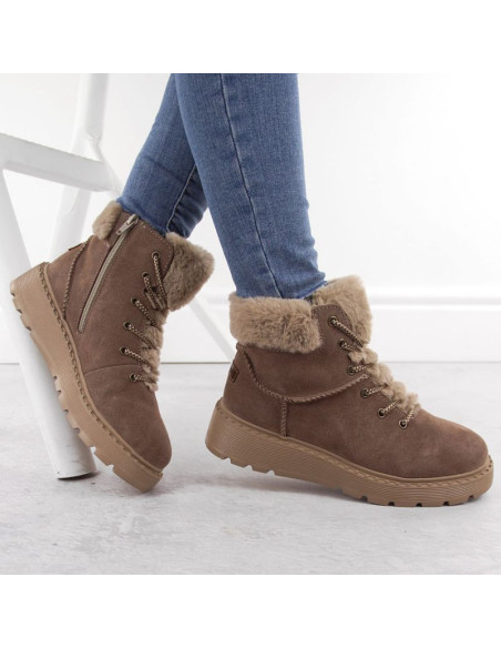 Botki z futerkiem rieker 70402