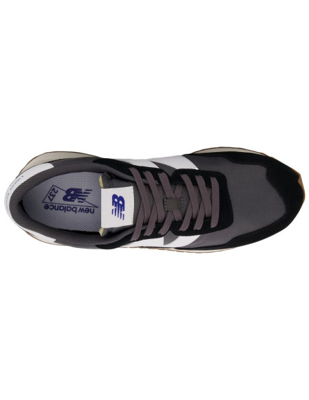 Sneakersy męskie new balance buty lifestylowe sportowe ze skóry zamszowej czarne (ms237ga)