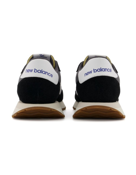 Sneakersy męskie new balance buty lifestylowe sportowe ze skóry zamszowej czarne (ms237ga)