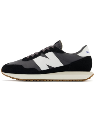 Sneakersy męskie new balance buty lifestylowe sportowe ze skóry zamszowej czarne (ms237ga)