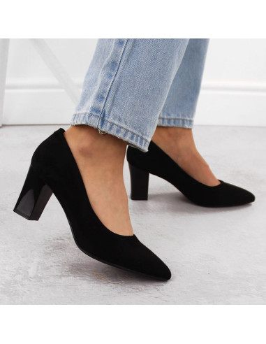 Czółenka na słupku sergio leone w pb4