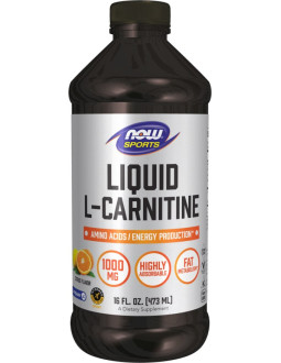 Now Foods L-Carnitine Liquid 1000 Mg Citrus - L-Karnityna 1000 Mg Smak Cytrusowy (473 Ml)