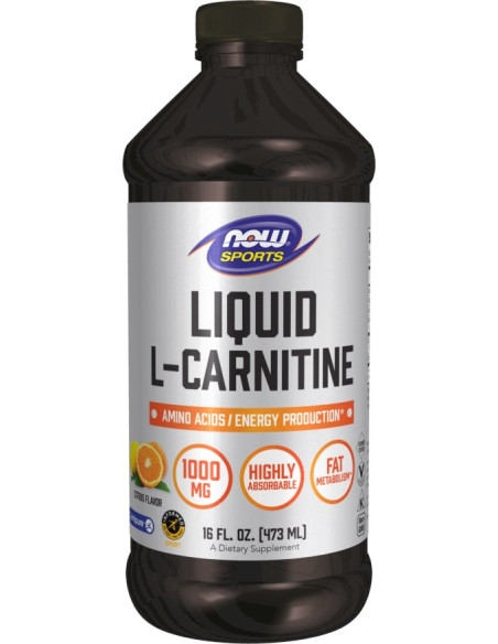Now Foods L-Carnitine Liquid 1000 Mg Citrus - L-Karnityna 1000 Mg Smak Cytrusowy (473 Ml)
