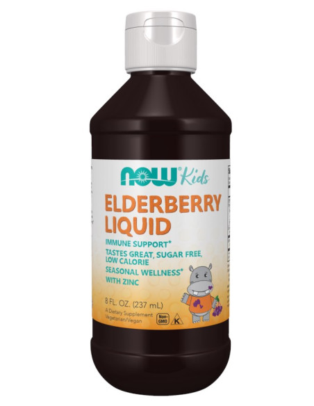 Now Foods Elderberry Liquid For Kids - Czarny Bez Dla Dzieci W Płynie (237 Ml)