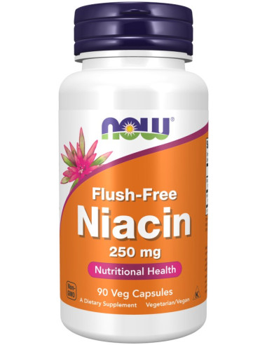 Now Foods Flush-Free Niacin 250 Mg - Niacyna Flush Free (90 Kaps.)