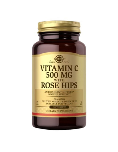 Solgar Vitamin C With Rose Hips - Witamina C Z Dziką Różą (250 Tabl.)