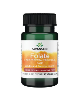 Swanson Folian Quatrefolic 5-Methylthetrahydrofolic Acid 800 Mcg - Kwas Foliowy (30 Kaps.)