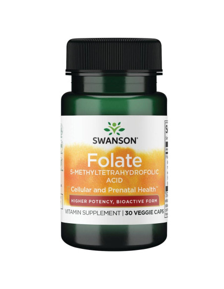 Swanson Folian Quatrefolic 5-Methylthetrahydrofolic Acid 800 Mcg - Kwas Foliowy (30 Kaps.)