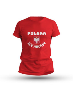 Koszulka krótki rękaw ice hockey polska m srebiceplts