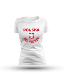 Koszulka ice hockey polska w srebiceplts