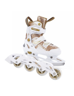 Łyżwy, rolki regulowane tempish enbo duo girl gold jr