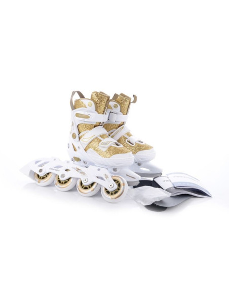 Łyżwy, rolki regulowane tempish enbo duo girl gold jr