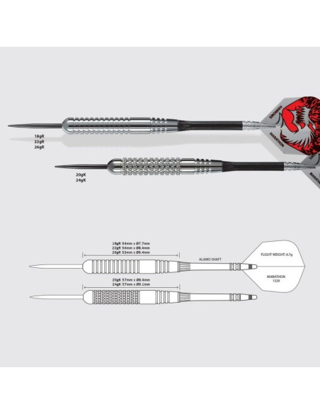 Rzutki harrows silver arrows steeltip